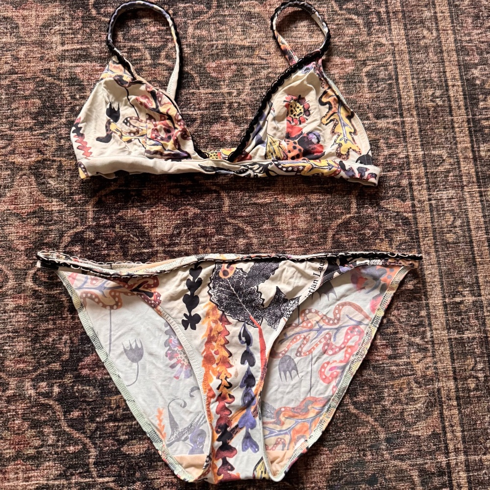 Christian Lacroix Vintage Floral Bikini Set